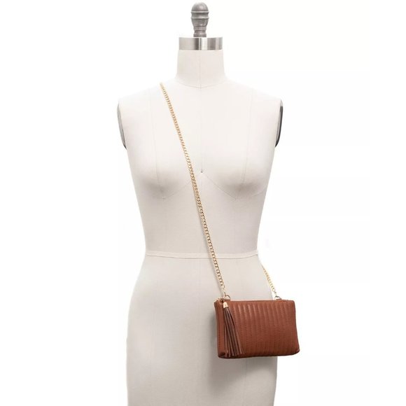 I.N.C. INTERNATIONAL CONCEPTS Convertible Fanny Pack - Cognac / Gold - Large - Picture 2 of 5